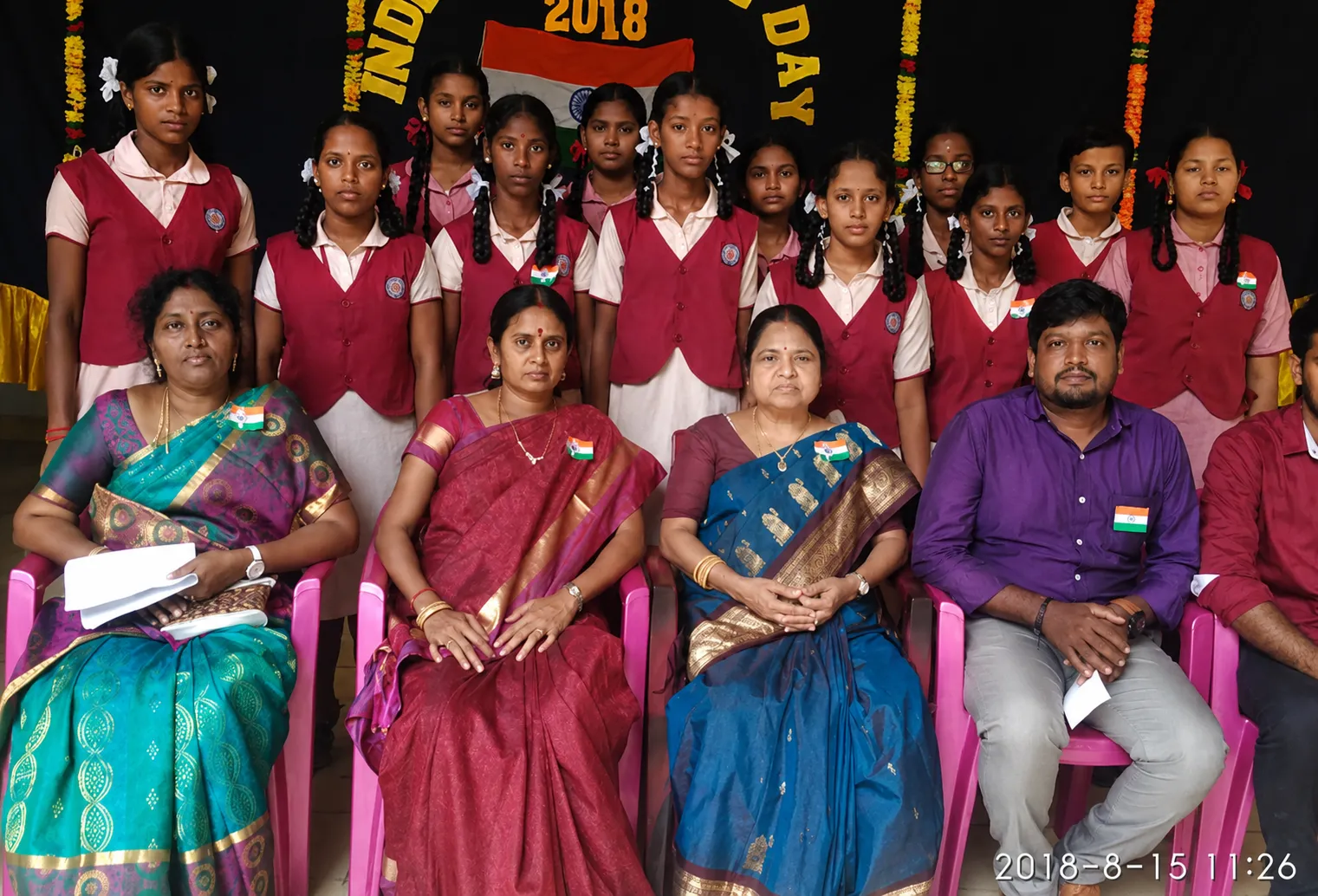 Independence Day celebration with students